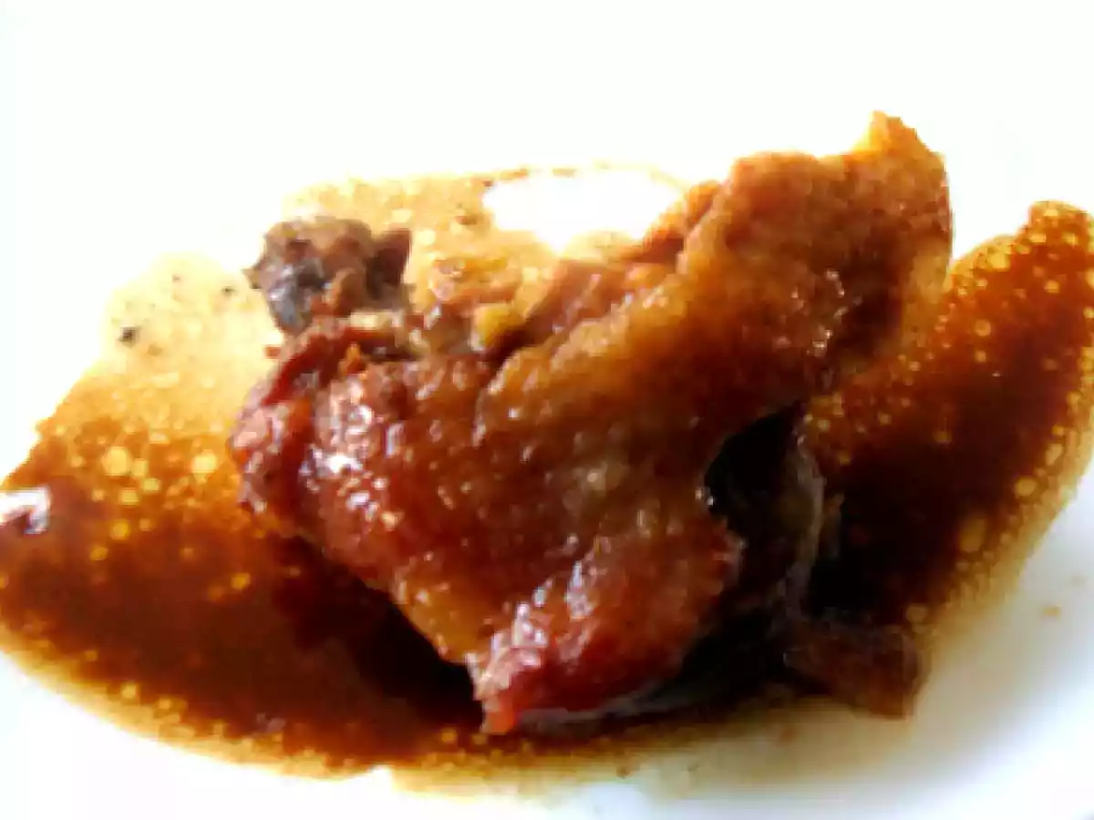 Cuisses de canard, sauce à l'orange