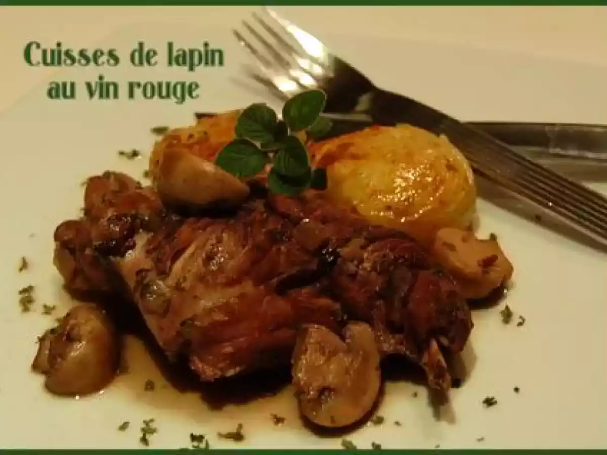 Cuisses de lapin au vin rouge