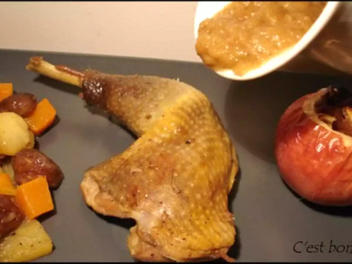 Cuisses de pintade aux fruits d'automne et jus vanillé - photo 2