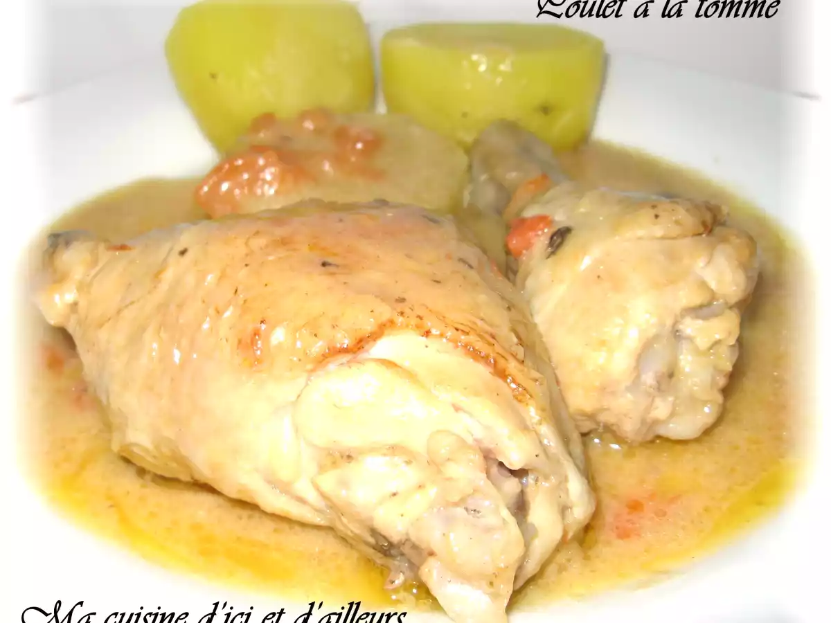 Cuisses de poulet à la tomme