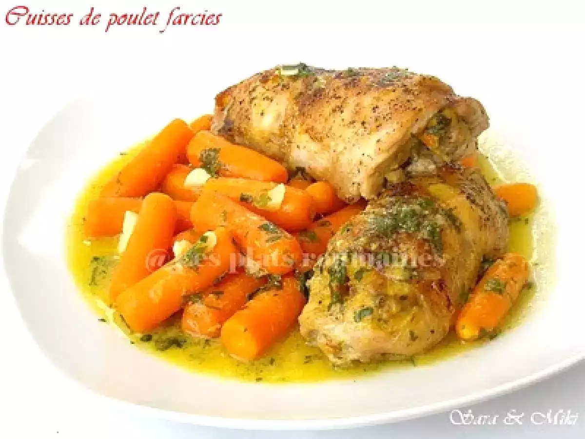 Cuisses de poulet farcies aux carottes sautées - photo 2