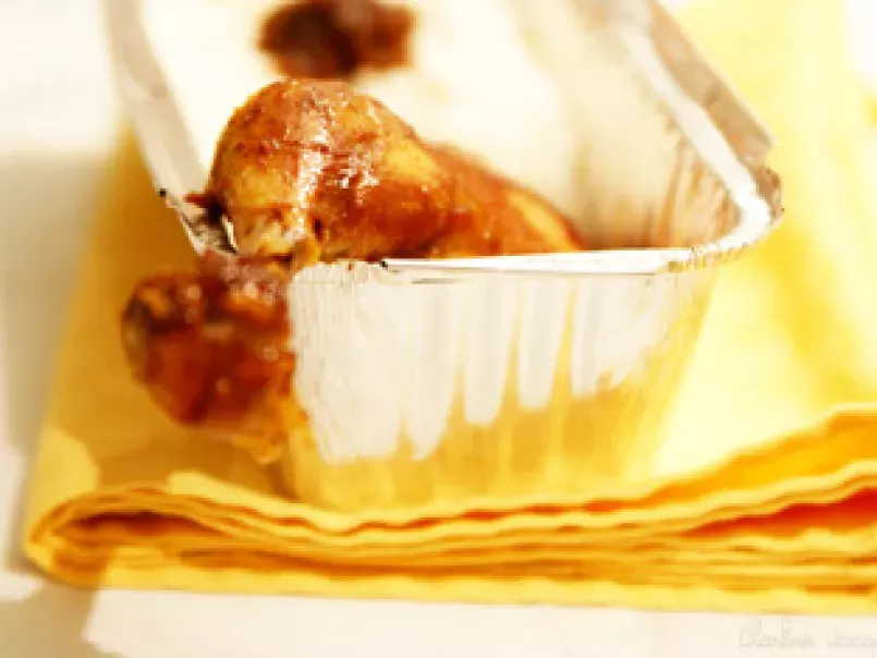 Cuisses de poulet laquées au miel épicé et chutney maison de pommes sur riz parfumé - photo 2