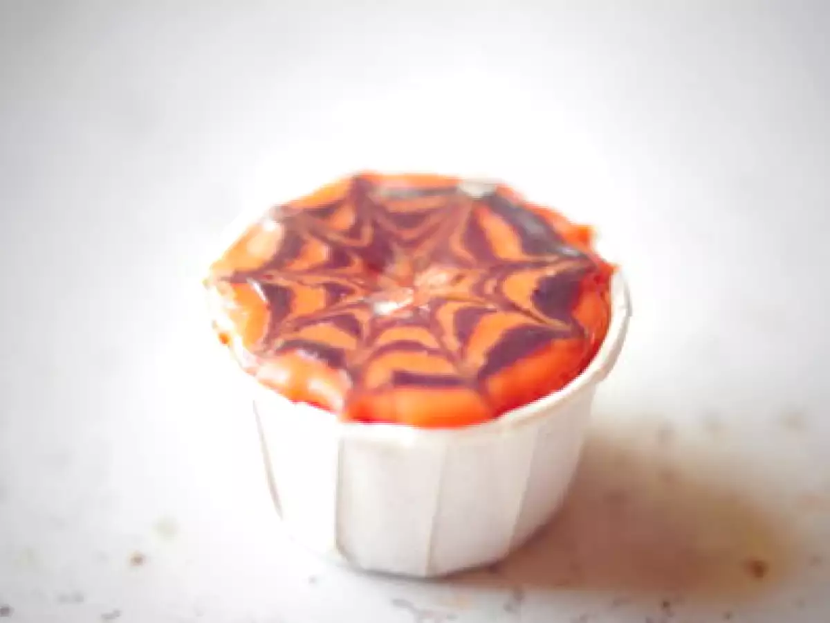 Cupcake à la citrouille et son glaçage araignée
