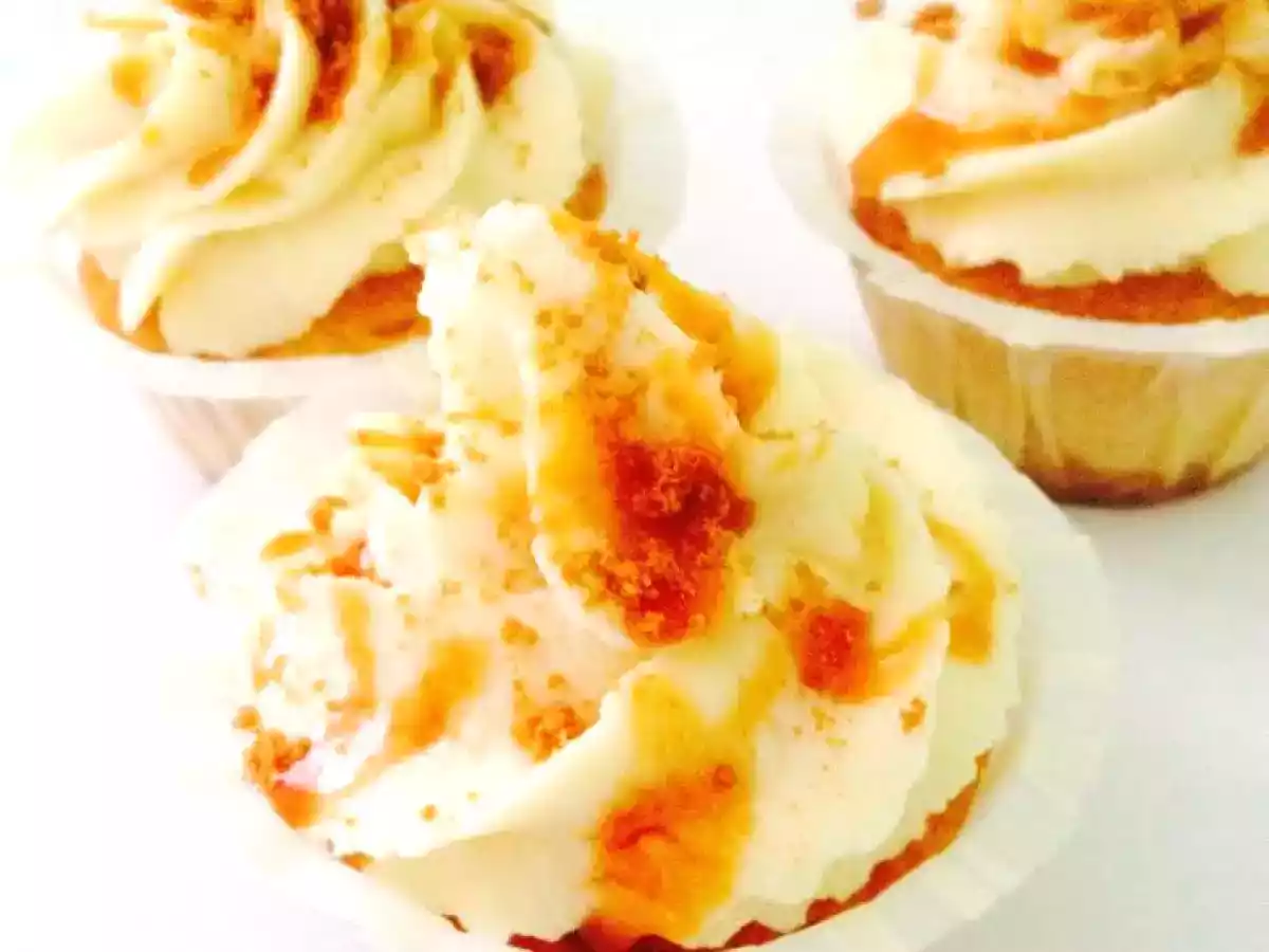 Cupcake caramel et chocolat blanc