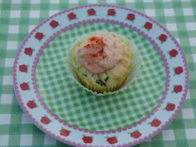 Cupcake salé : saumon, thon, courgette, fromage