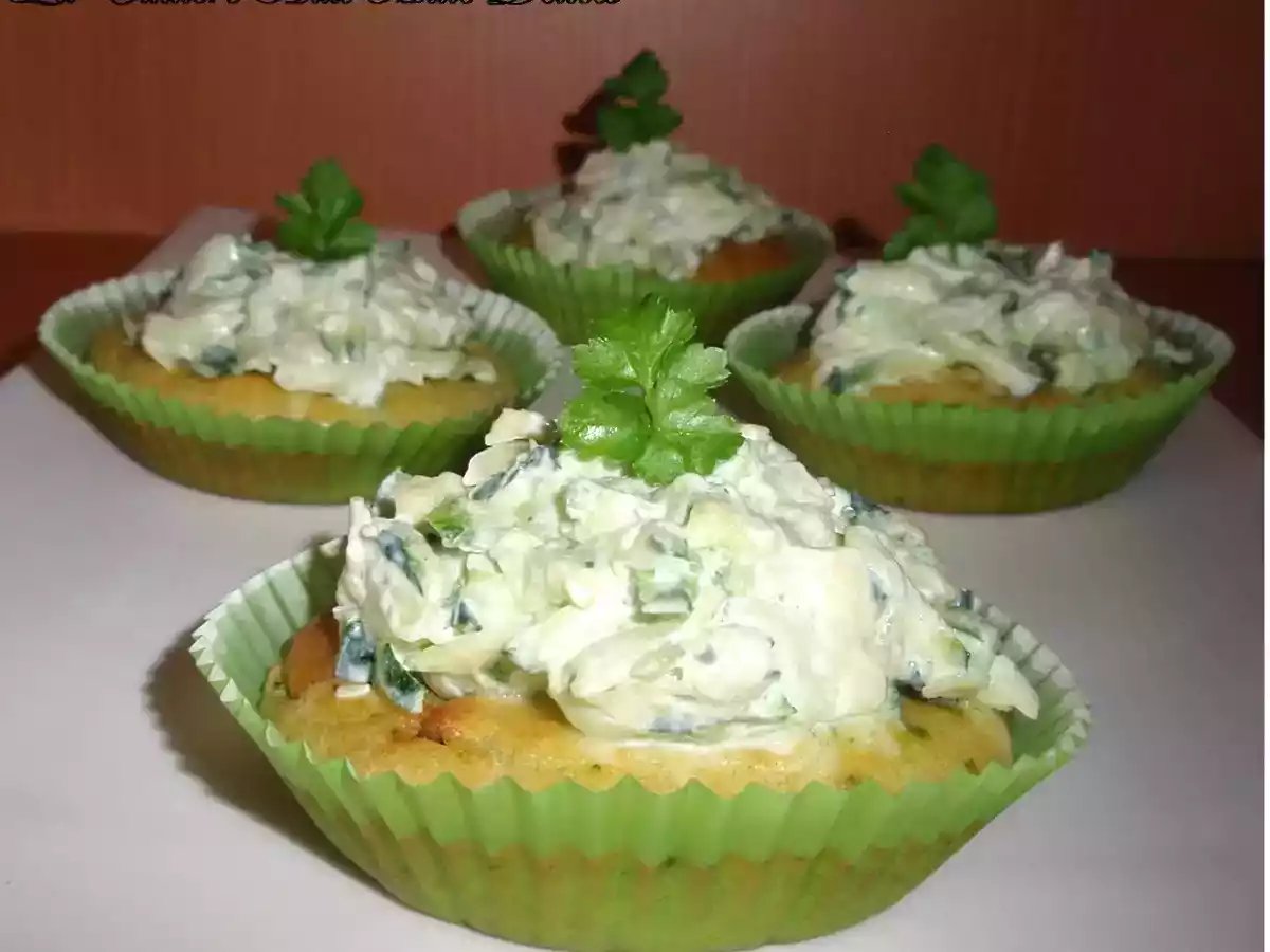 Cupcakes aux courgettes & chèvre frais