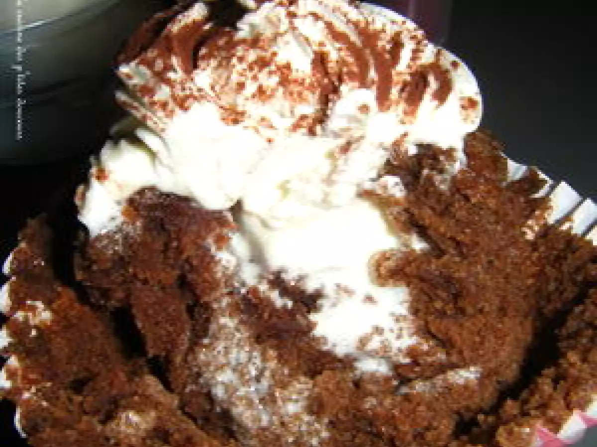 Cupcakes choco/café et chantilly mascarpone