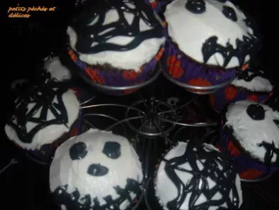 Cupcakes Jack Skellington et toiles d'araignées