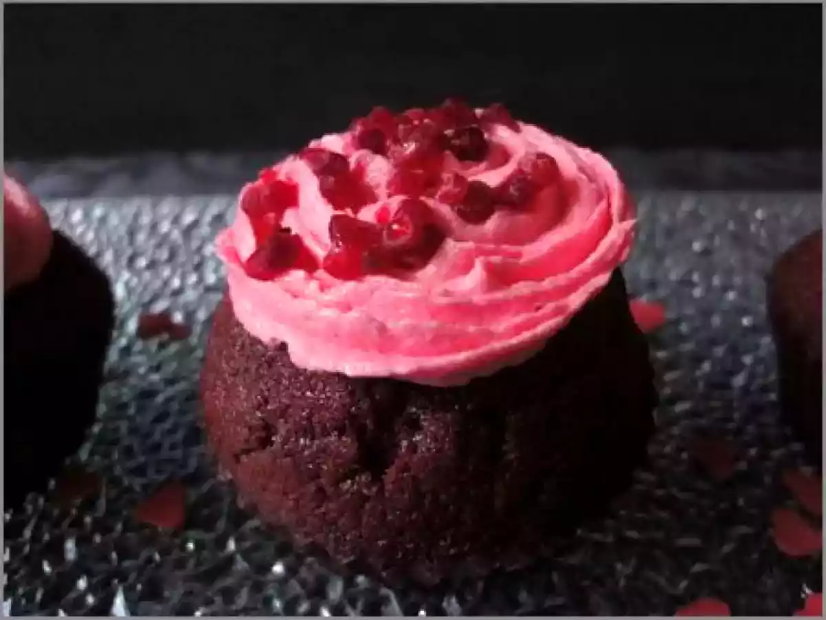Cupcakes Red Velvet à la framboise et sa crème vanillée