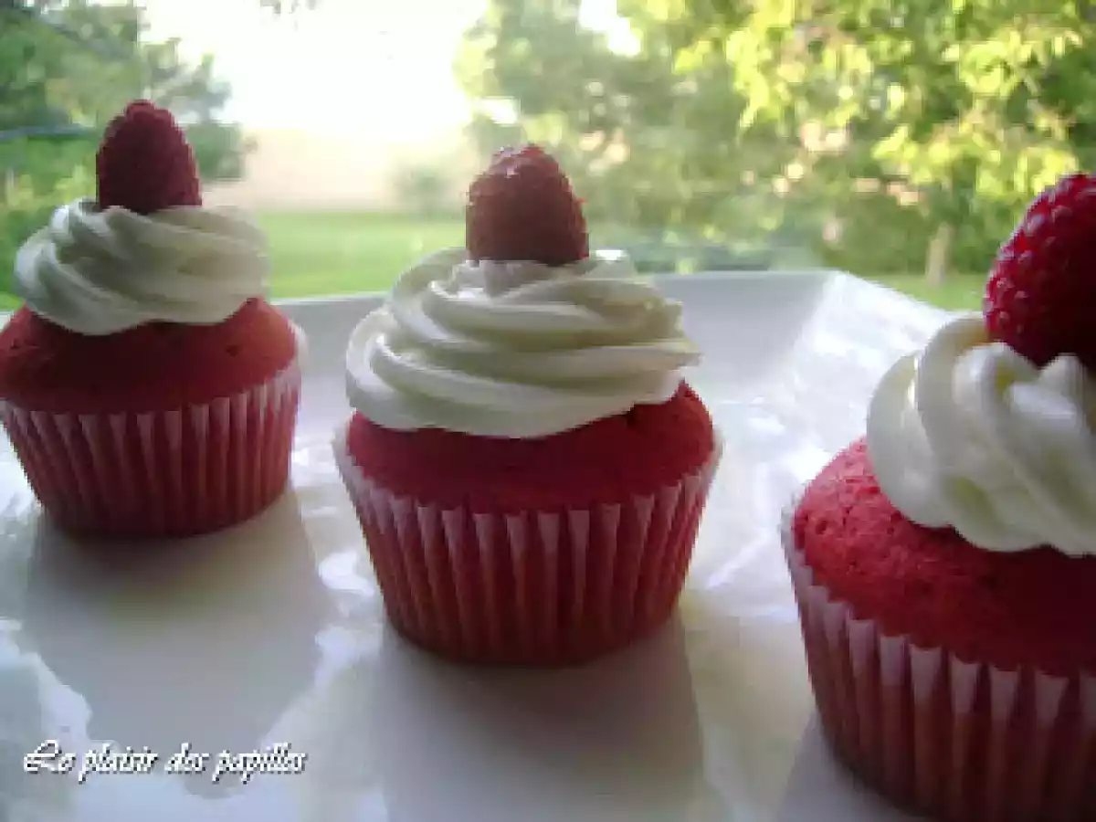 Cupcakes Red Velvet, glacés au fromage à la crème