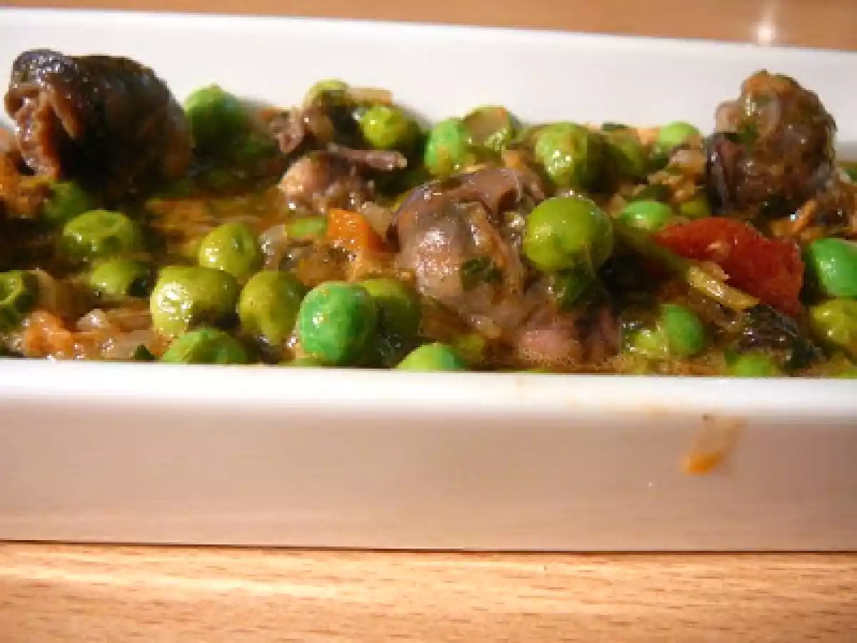 Curry aux escargots et aux petits pois ? Snail and pea curry