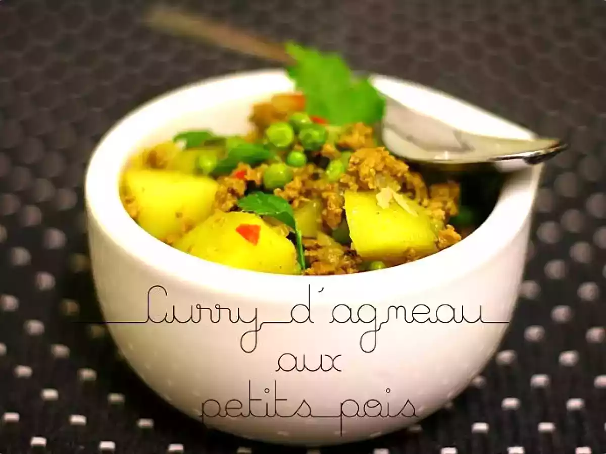 Curry d'agneau sans gluten aux petits pois
