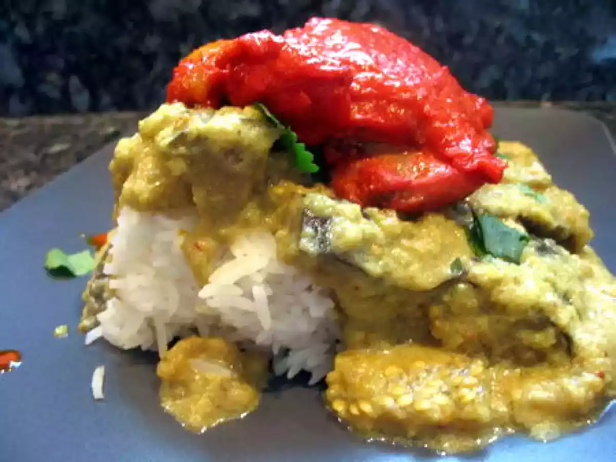 Curry d'aubergine végétarien... ou pas - photo 4