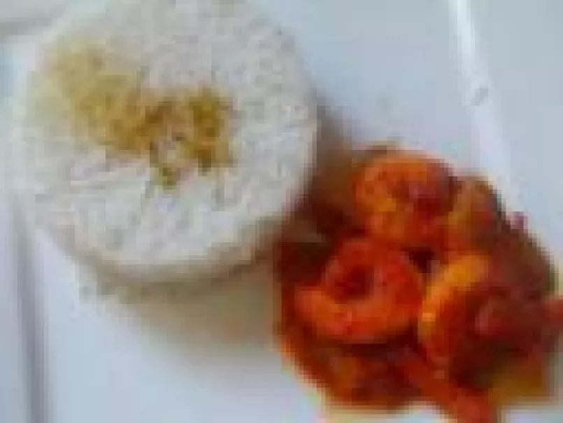 Curry de crevettes aux petits légumes parfumé au lait de coco, photo 1