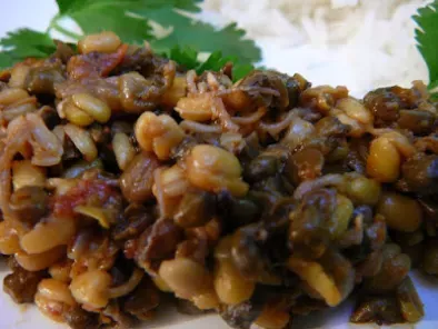 Curry de haricots mungo germés - Moong Usal