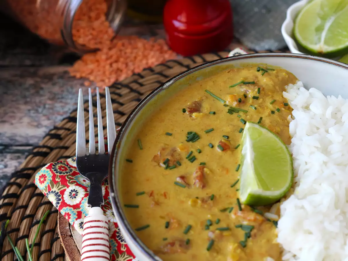 Curry de lentilles corail au lait de coco : recette facile et crémeuse - photo 3