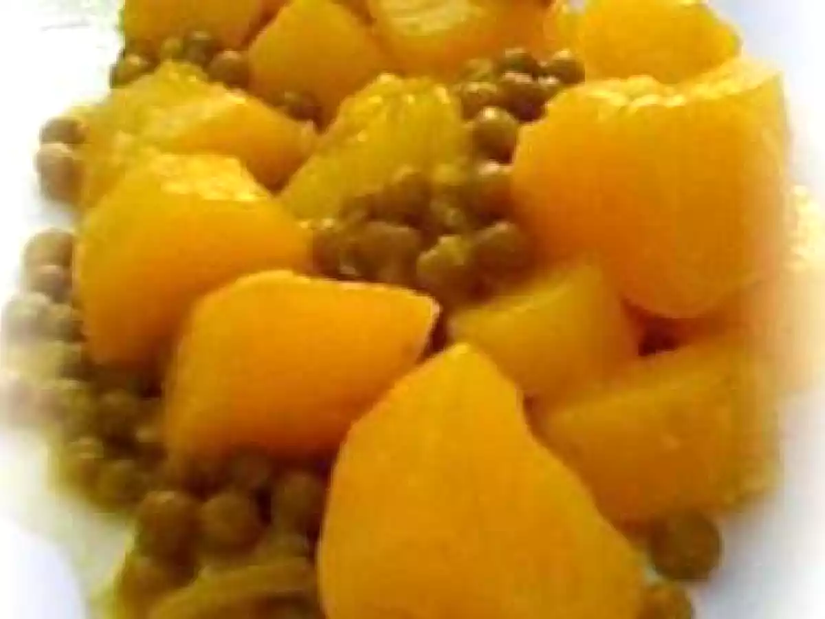 Curry de pommes de terre et petits pois