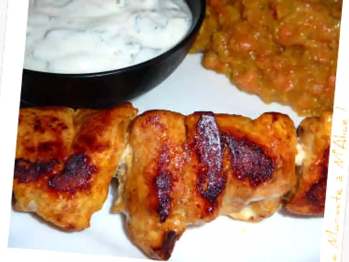 Curry de poulet à la plancha, lentilles corail