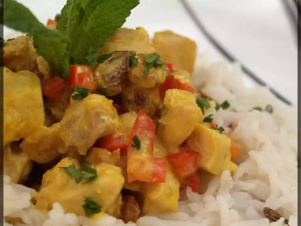 Curry de poulet à la Vache qui Rit ®