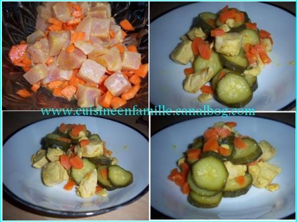 CURRY DE POULET AUX CAROTTES ET COURGETTES!!