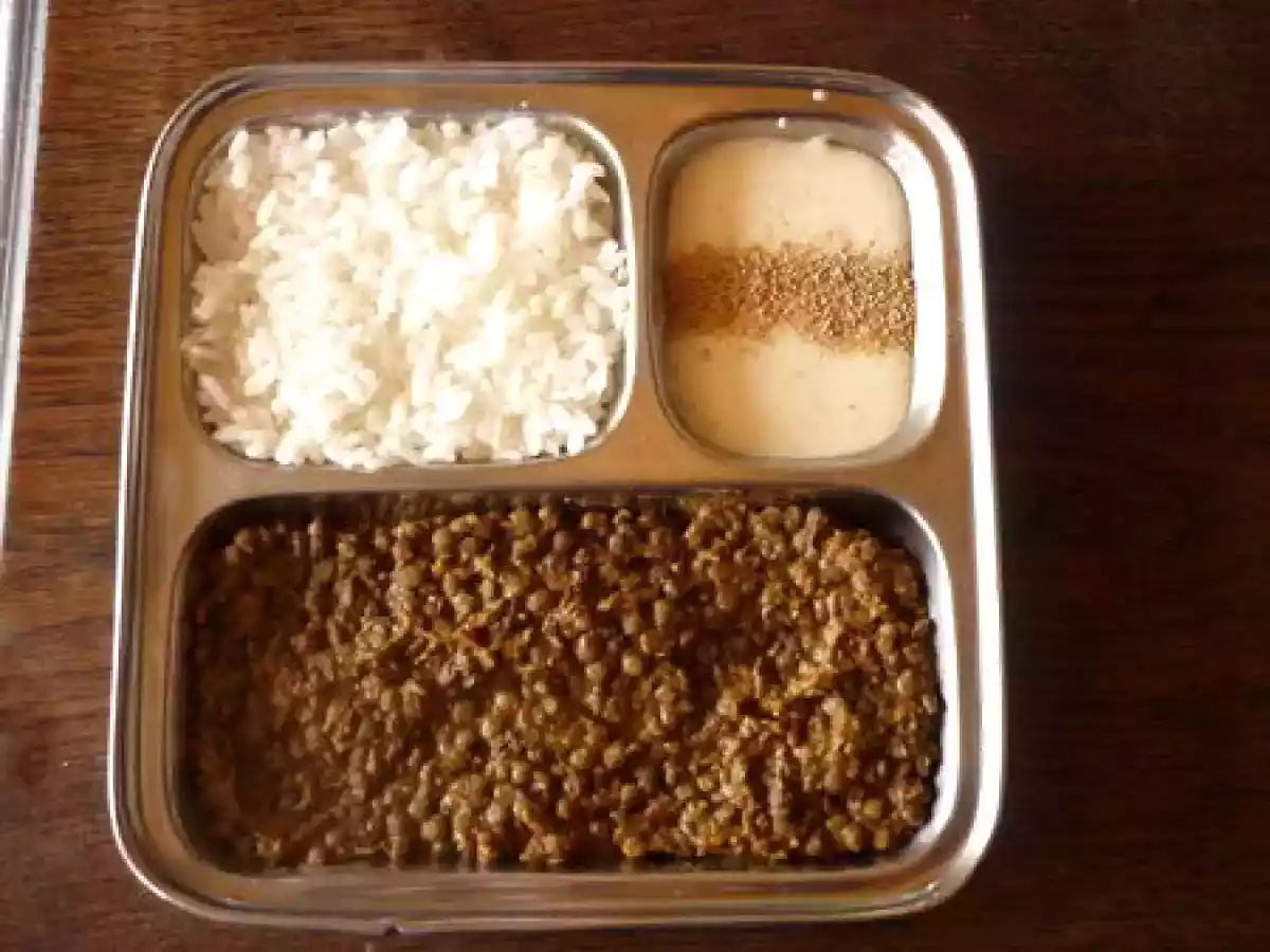 Dahl de lentilles vertes et sa sauce au yaourt sucré salé - photo 2