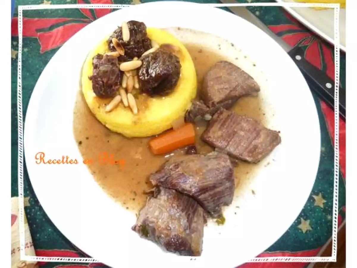 DAUBE DE SANGLIER AUX FRUITS SECS ET POLENTA