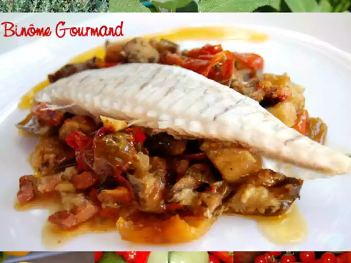 Daurade royale aux légumes du potager confits