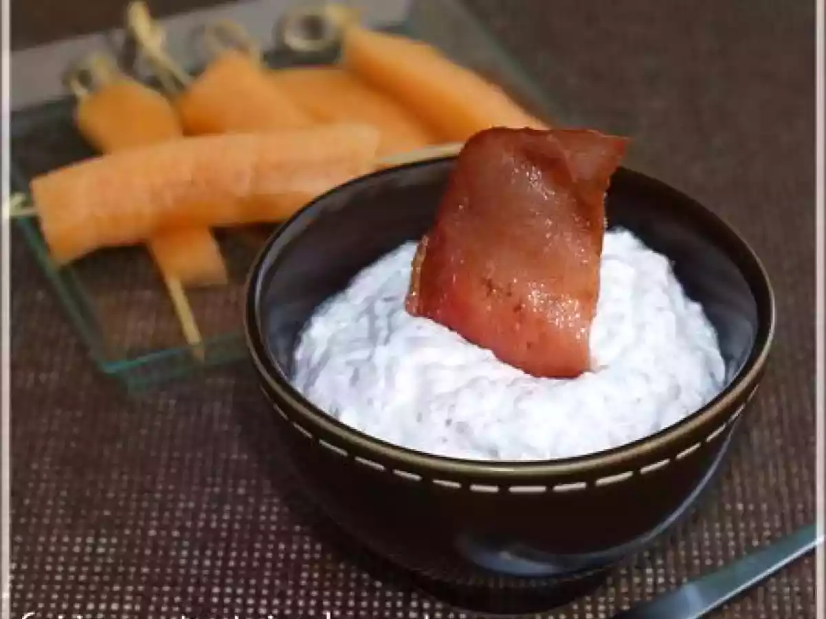 De la fraicheur ... Melon et sa sauce Chèvre - Bacon