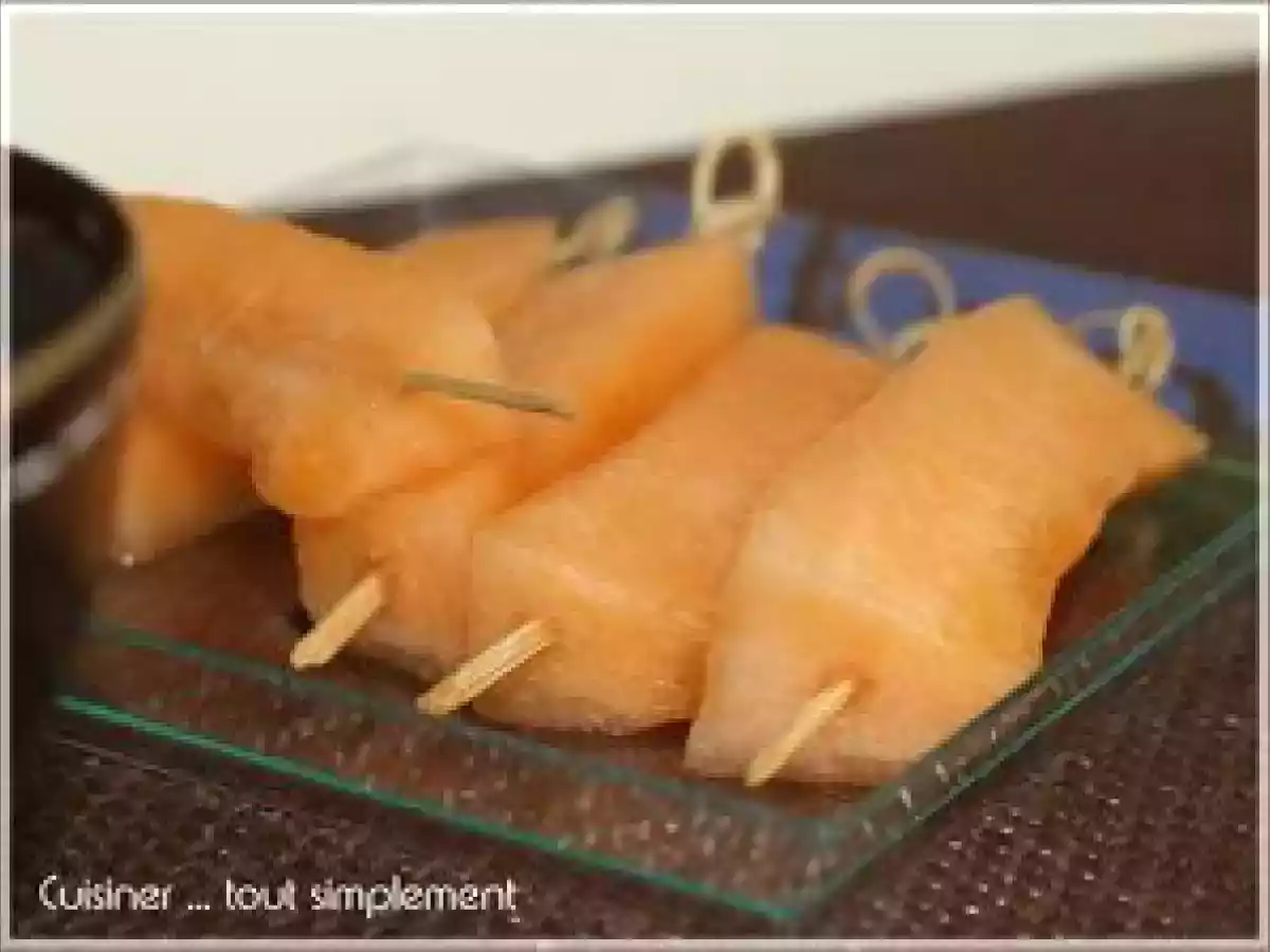 De la fraicheur ... Melon et sa sauce Chèvre - Bacon - photo 3