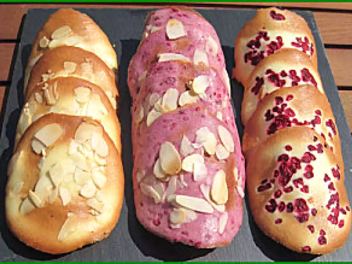 Déclinaison de Tuiles : amandes et framboises