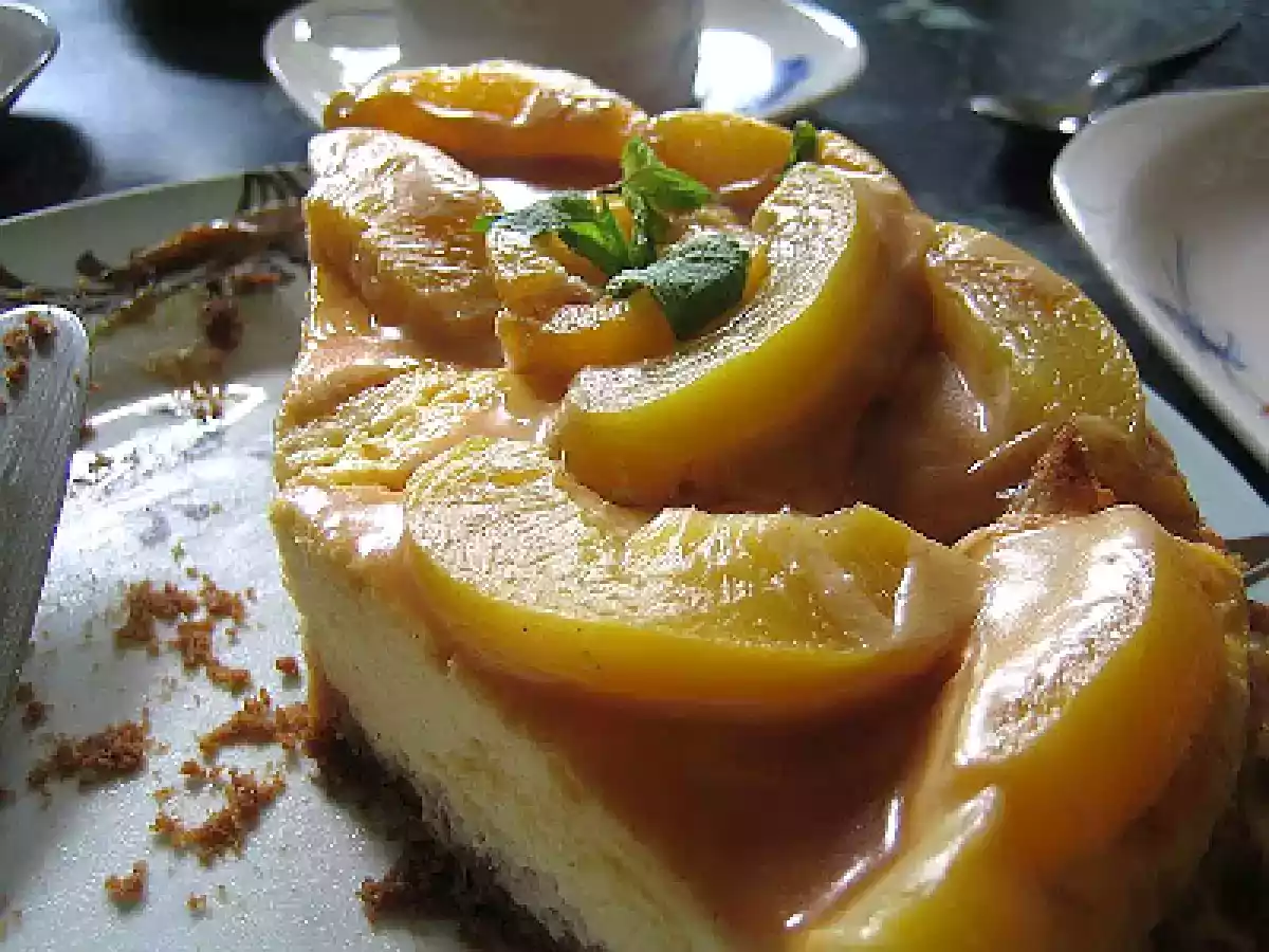 Délice fromage blanc, pêches et sauce caramel au beurre salé!!!! - photo 3