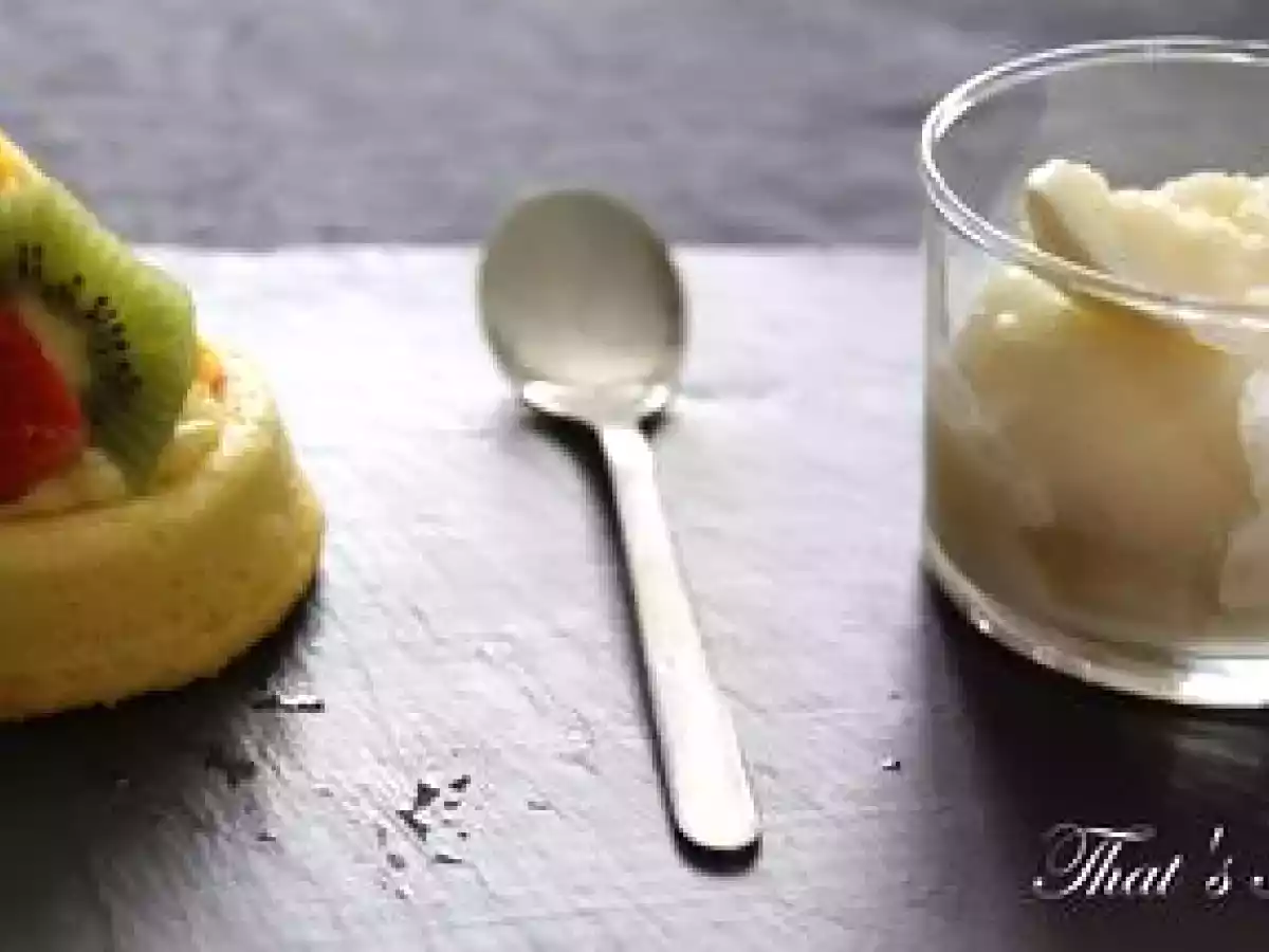 Délice fruitée au yaourt et granité au limoncello