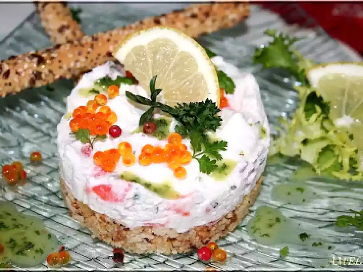 DELICE NORDIQUE A LA TRUITE FUMEE, FACON CHEESECAKE