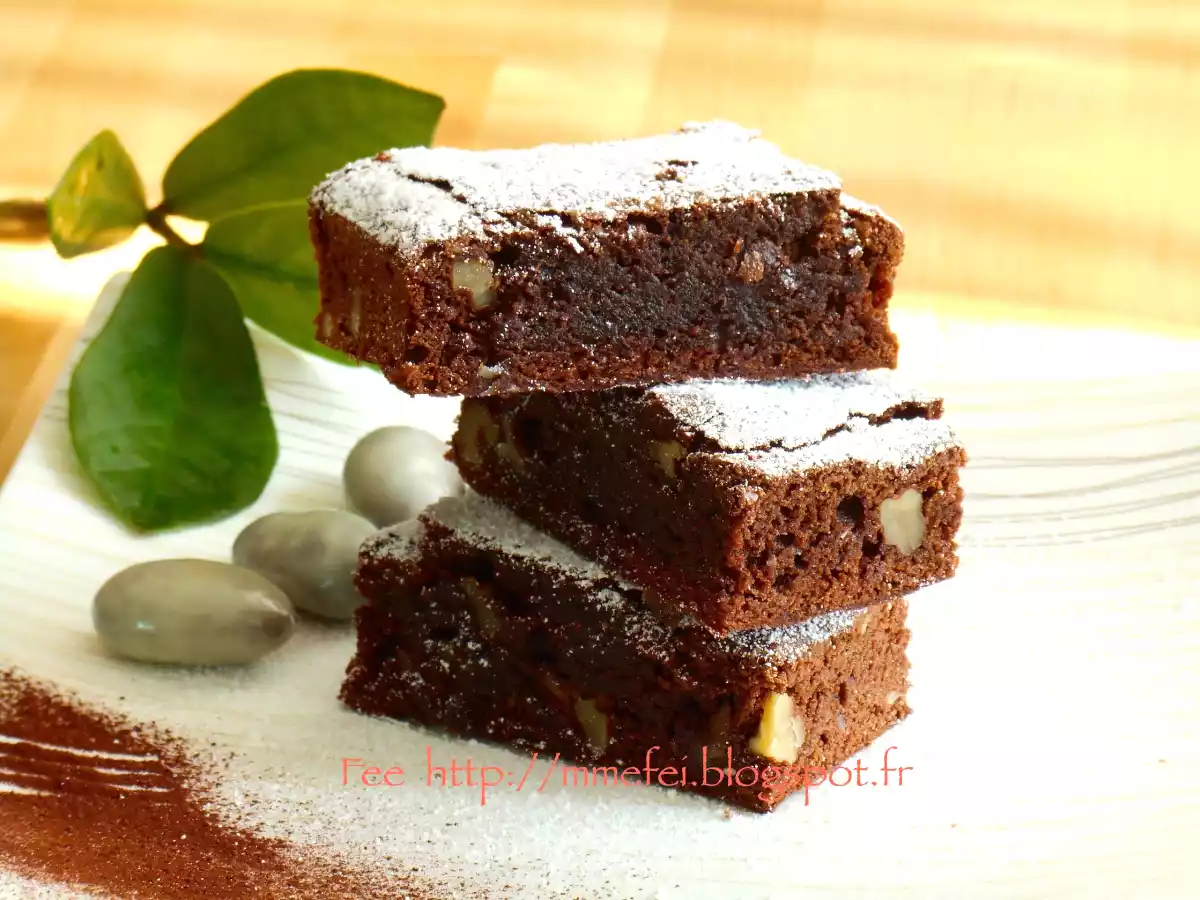 Délicieux brownies aux noix