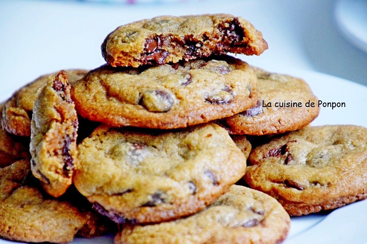 Recette de délicieux cookies aux pépites de chocolat
