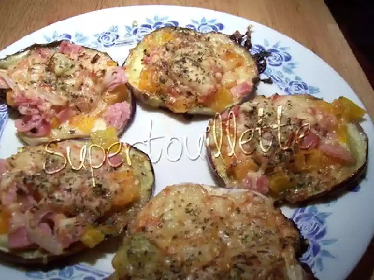 Des Aubergines en Pizza, voire en flammekueche