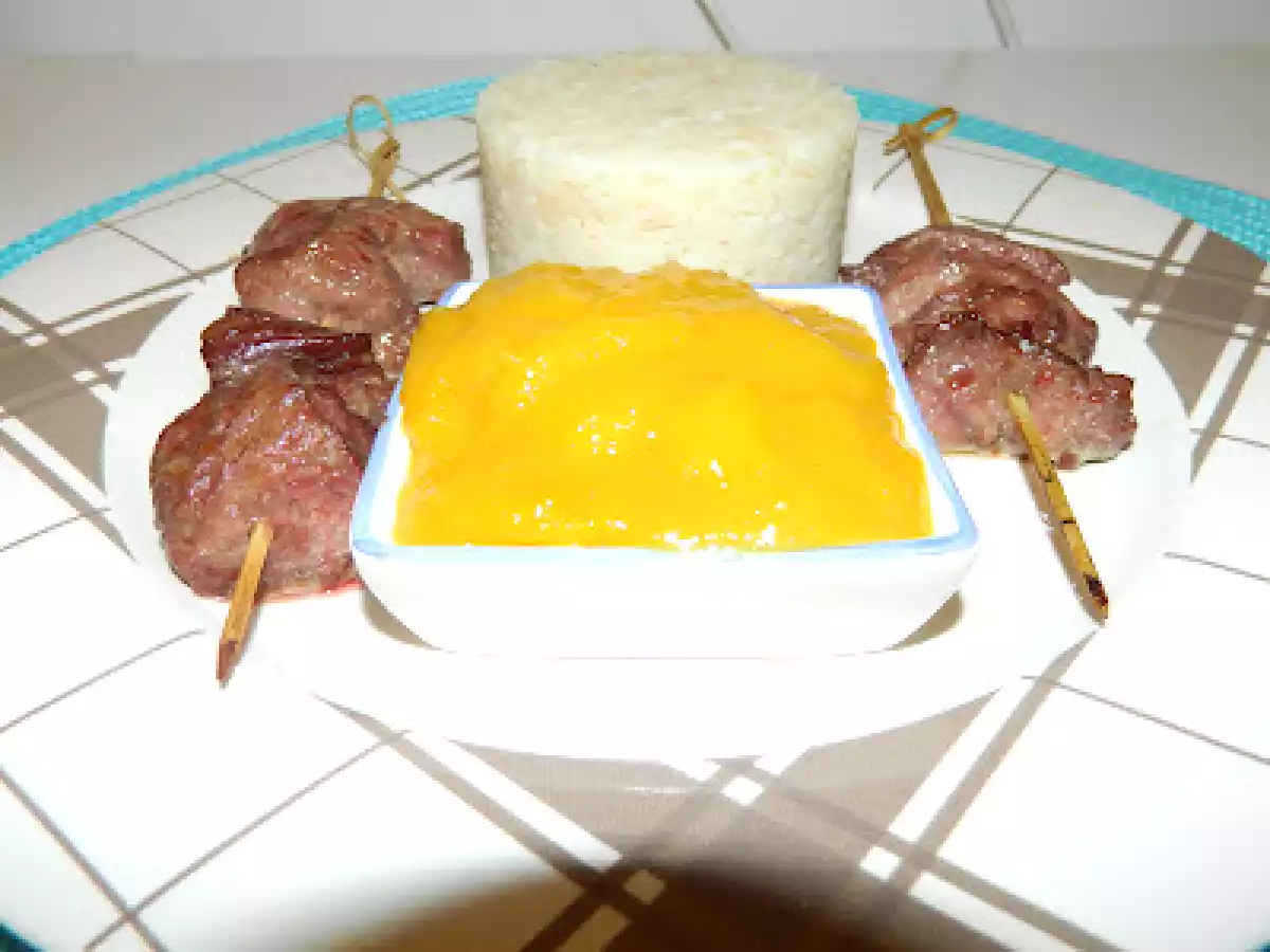 Des brochettes de canard à la mangue!