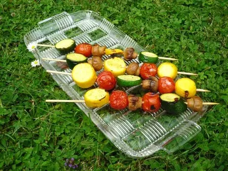 Brochettes de légumes au miel - au barbecue