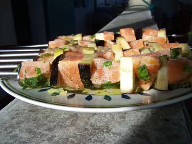 Des brochettes saumon / aubergine sauce chien ! - photo 2