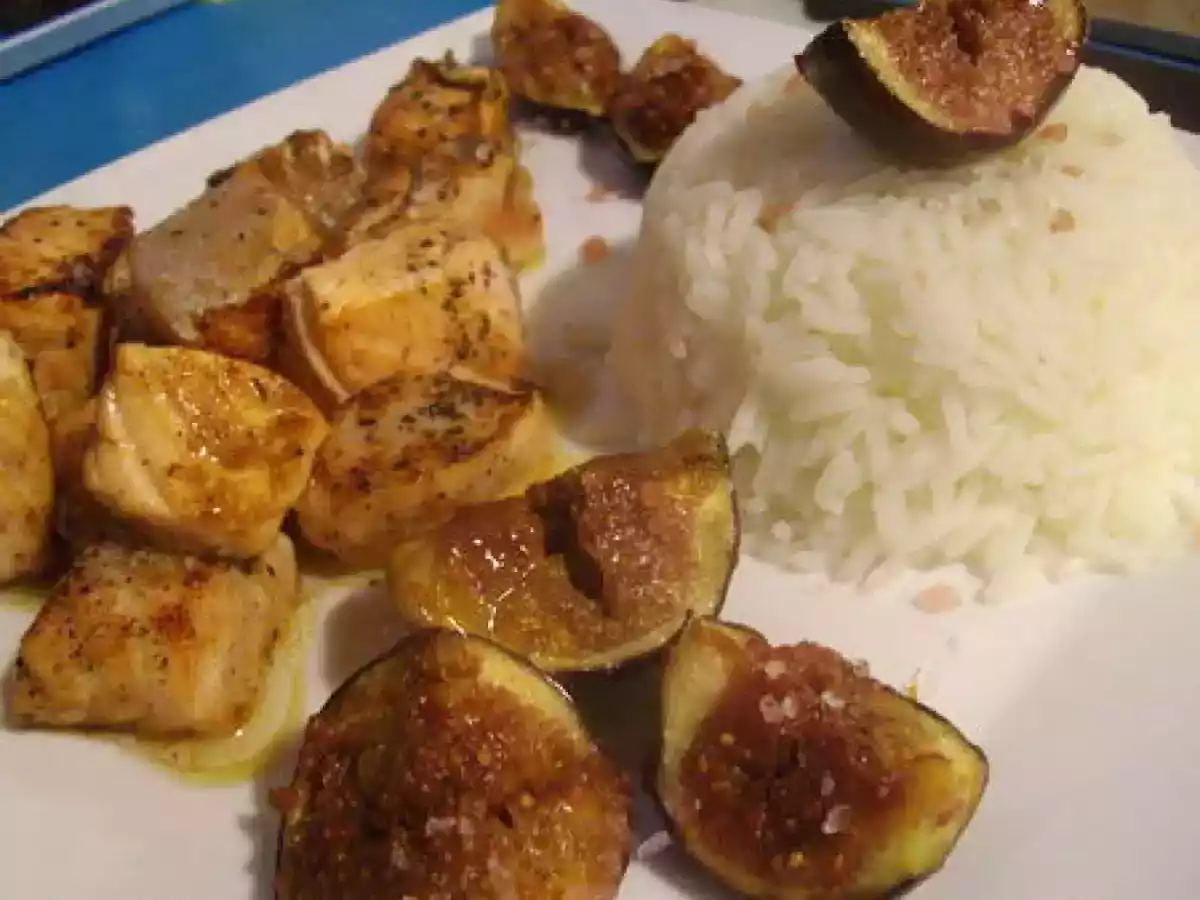 Dés de saumon aux figues
