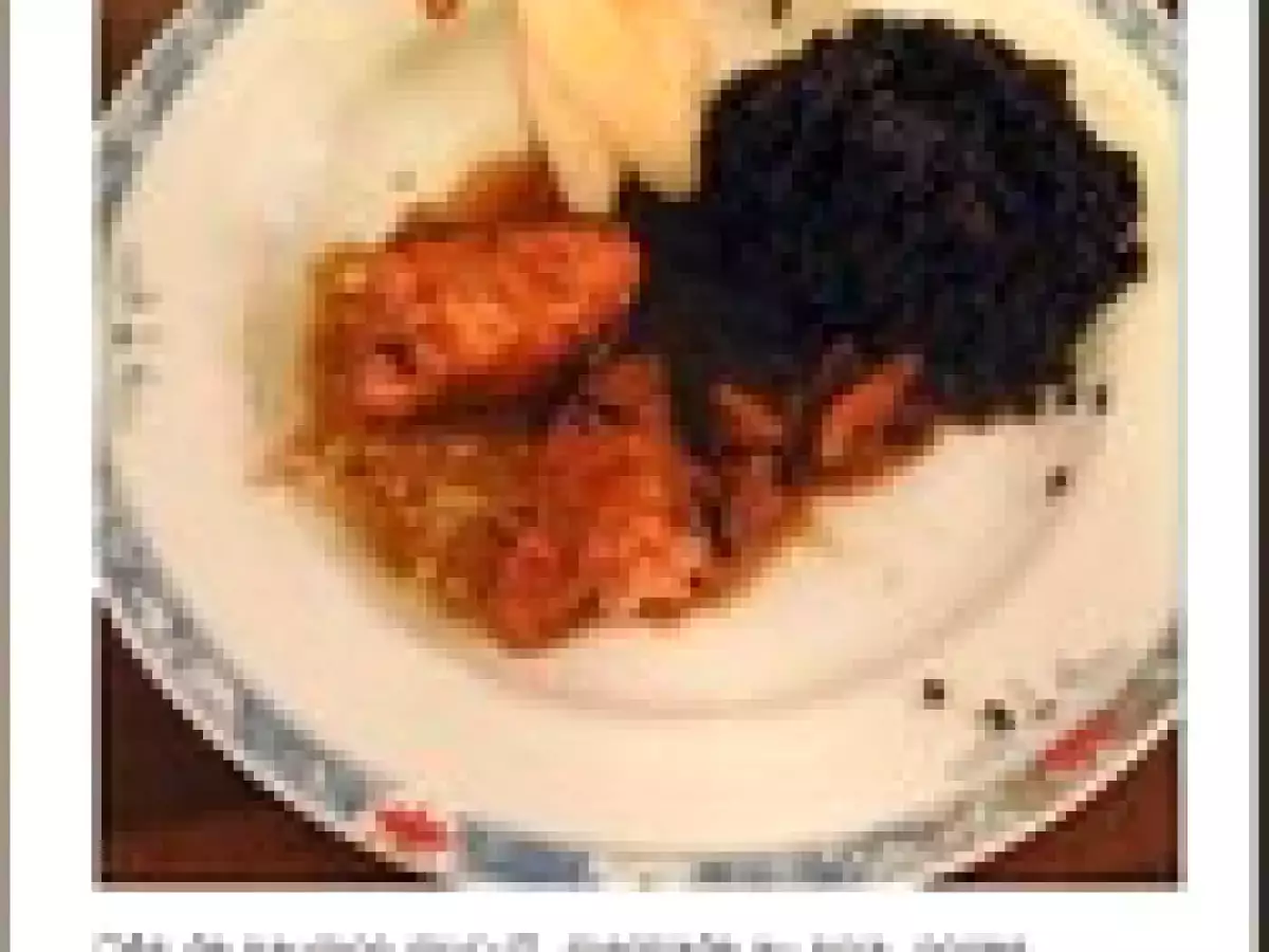 Dés de saumon mi-cuit mariné au soja et poire caramélisées - photo 2