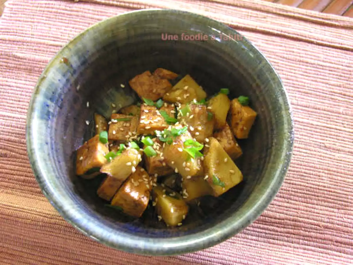Dés de tofu au caramel