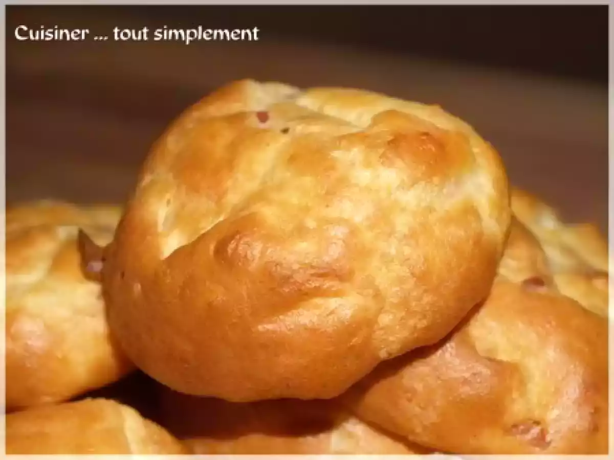 Des Gougères ... rien que pour les enfants ...à la Vache qui rit et au Jambon