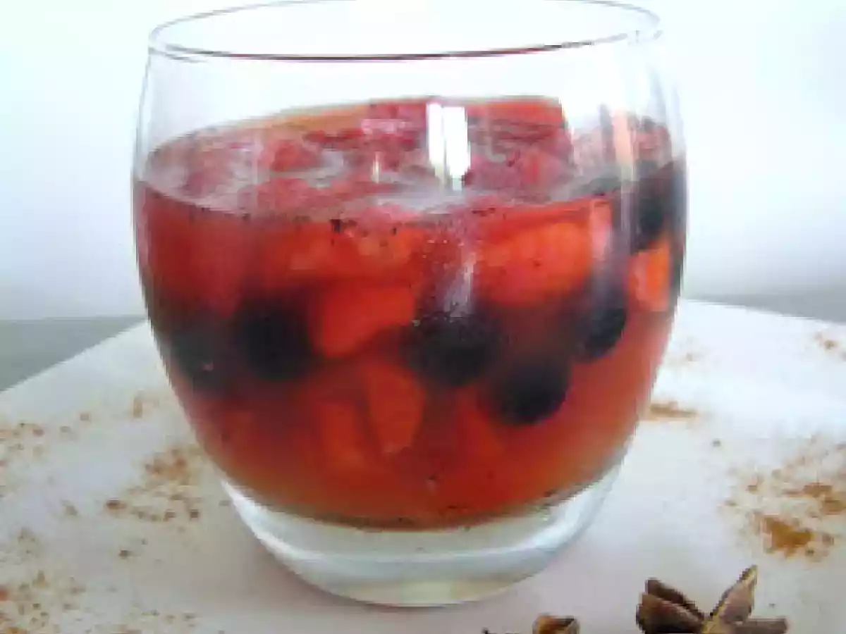 Dessert 0 % calories : fruits rouges en gelée épicée