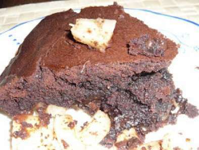 Dessert au chocolat-poire ou gâteau de chocolat -poire de Nigella