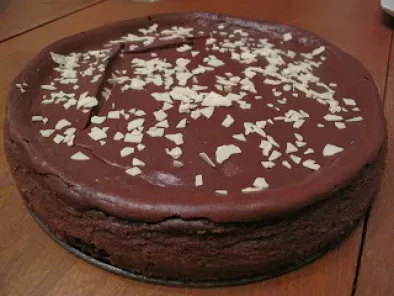 Dessert: Cheesecake Chocolat Noir Corsé sur fond de Cookies