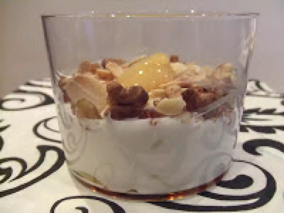 Dessert d?hiver au fromage blanc