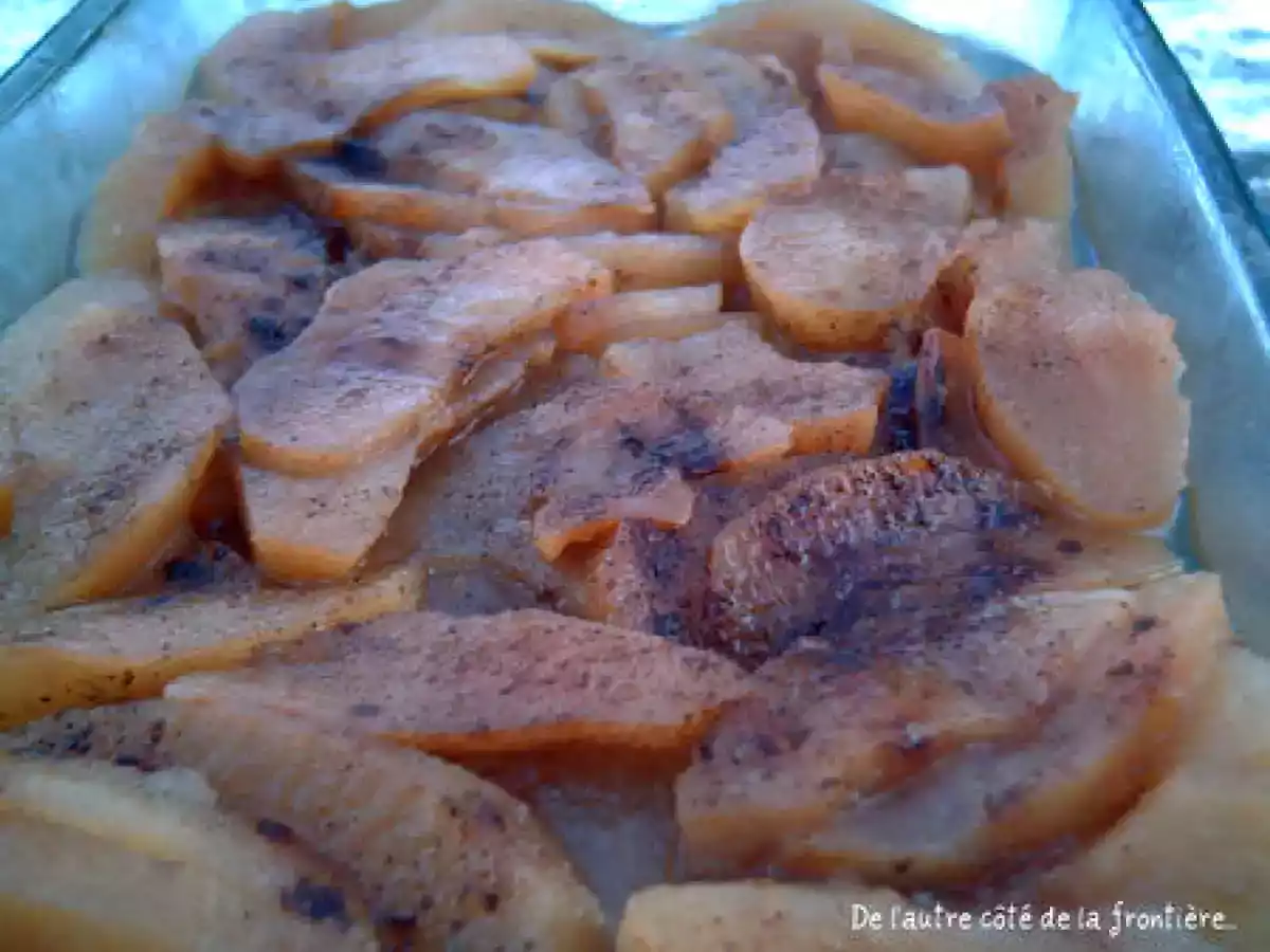 Dessert léger aux pommes compotées