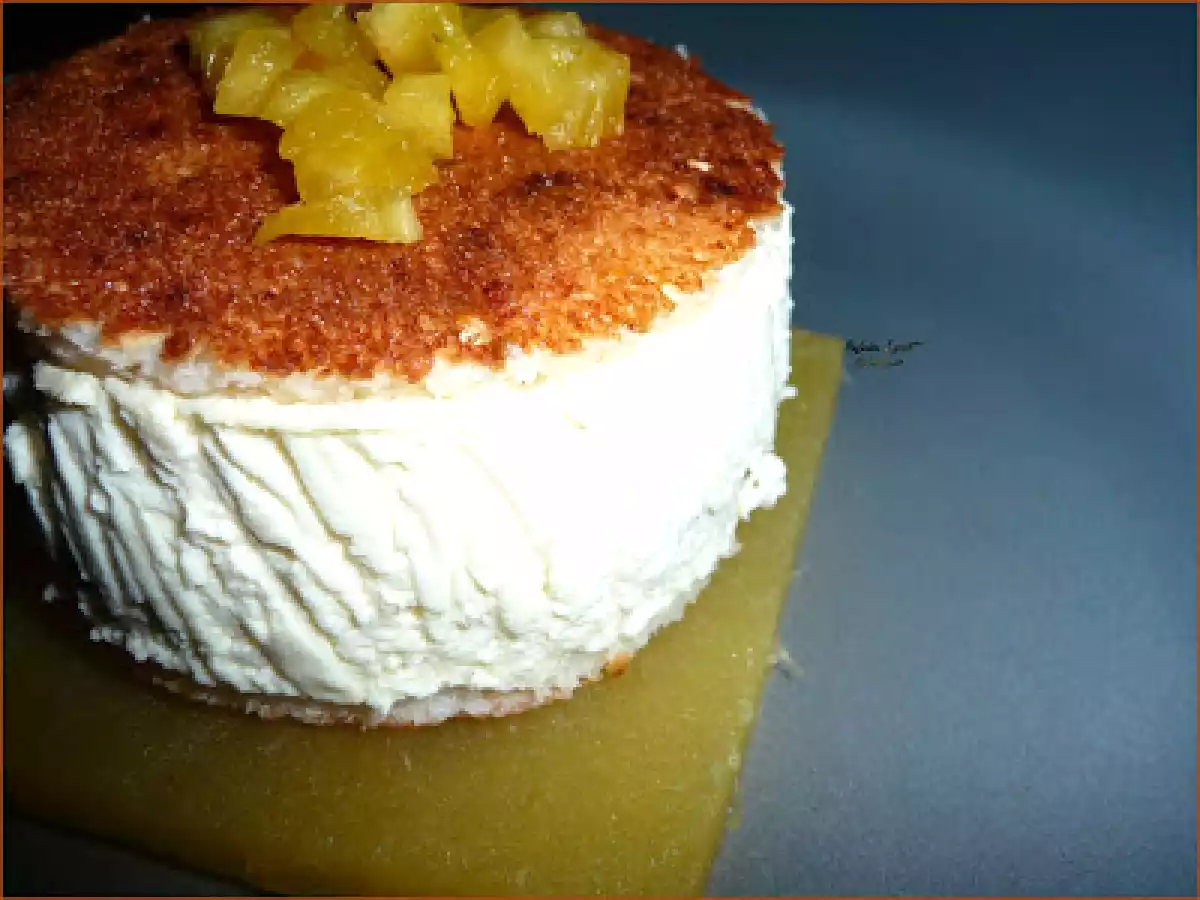 Dessert Rhum/Coco/Ananas ... tel un Bavarois