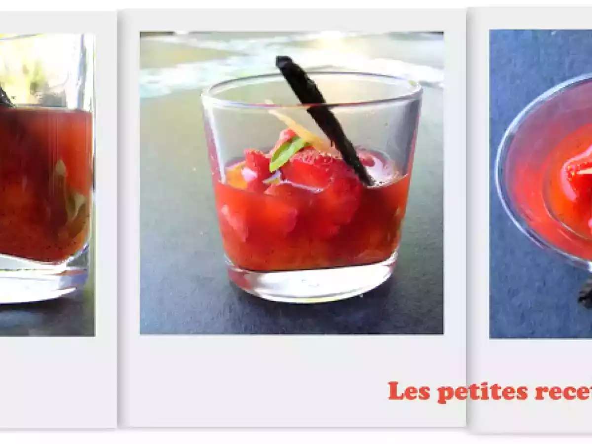 Dessert très frais aux tomates, fraises et sirop vanillé - photo 2